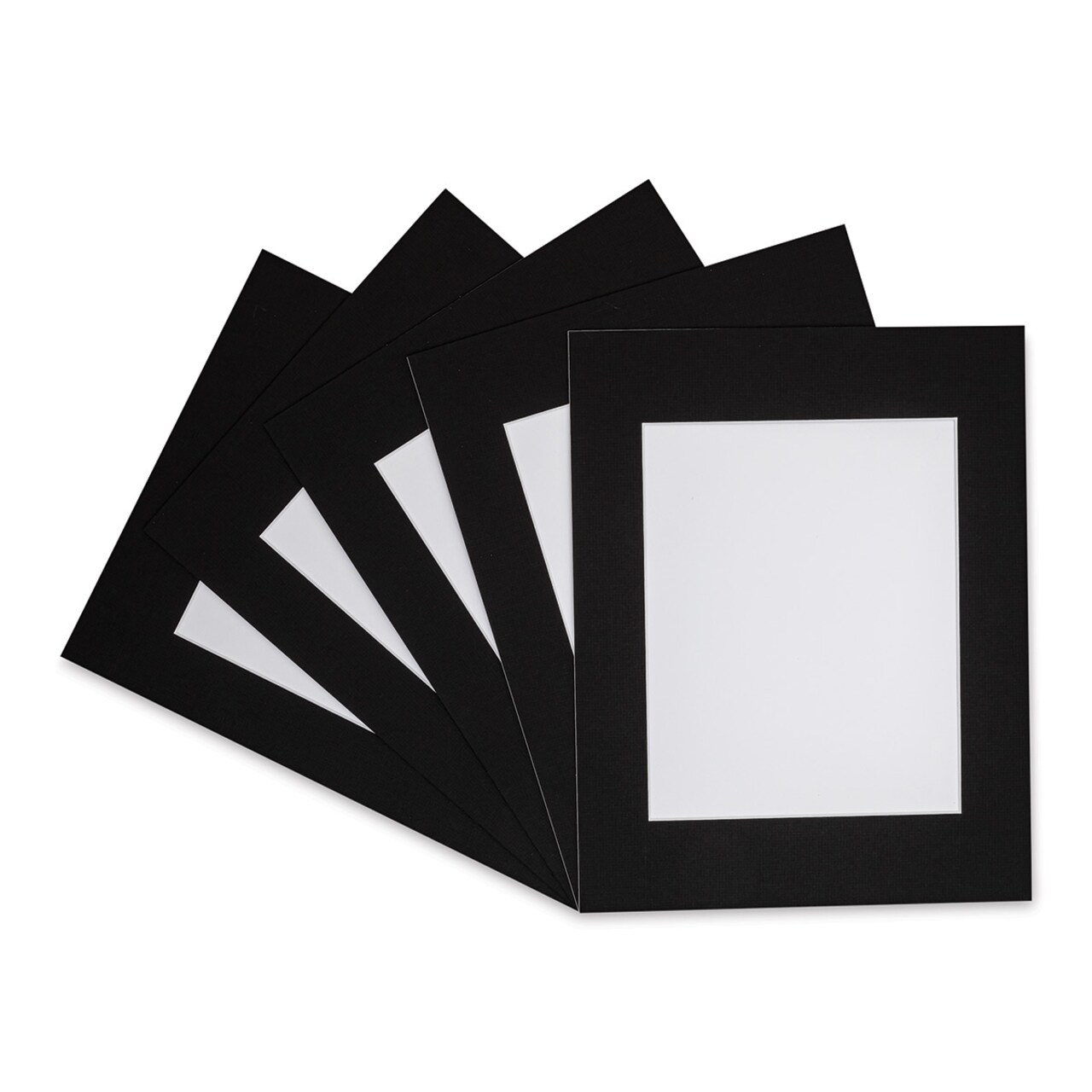 Savage Mat Mounts - Black, 11" x 14" (8" x 10" Opening), Pkg of 5
